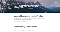 Desktop Screenshot of blog.kellybrownsberger.com