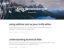 Tablet Screenshot of blog.kellybrownsberger.com